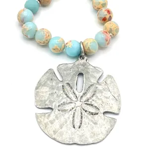 Metzke Pewter Sand Dollar Pendant Necklace