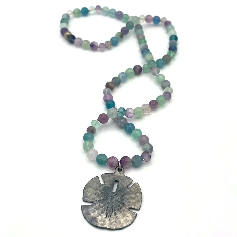 Metzke Pewter Sand Dollar Pendant Necklace