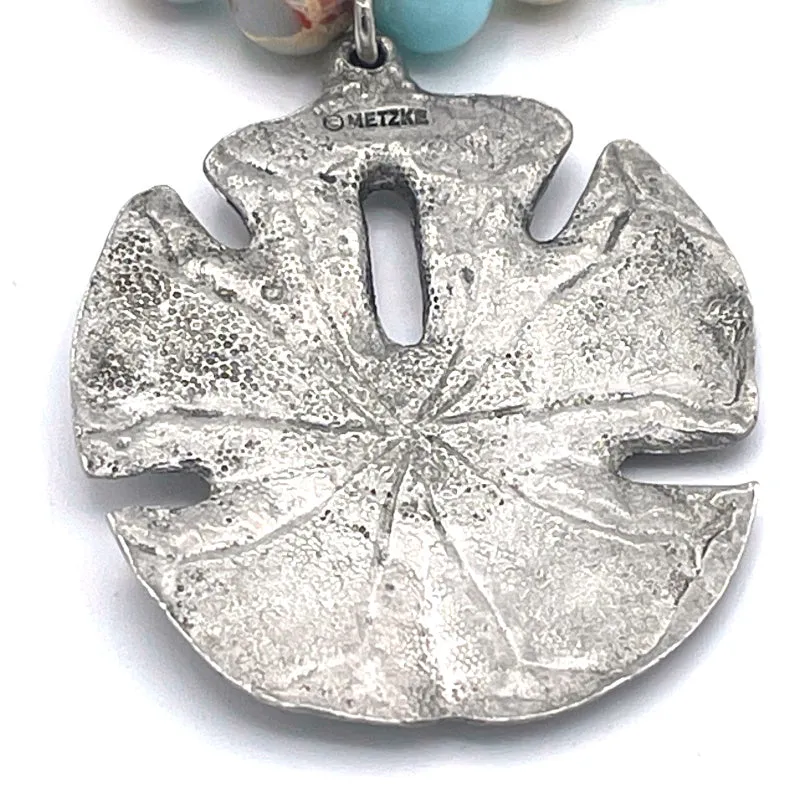 Metzke Pewter Sand Dollar Pendant Necklace