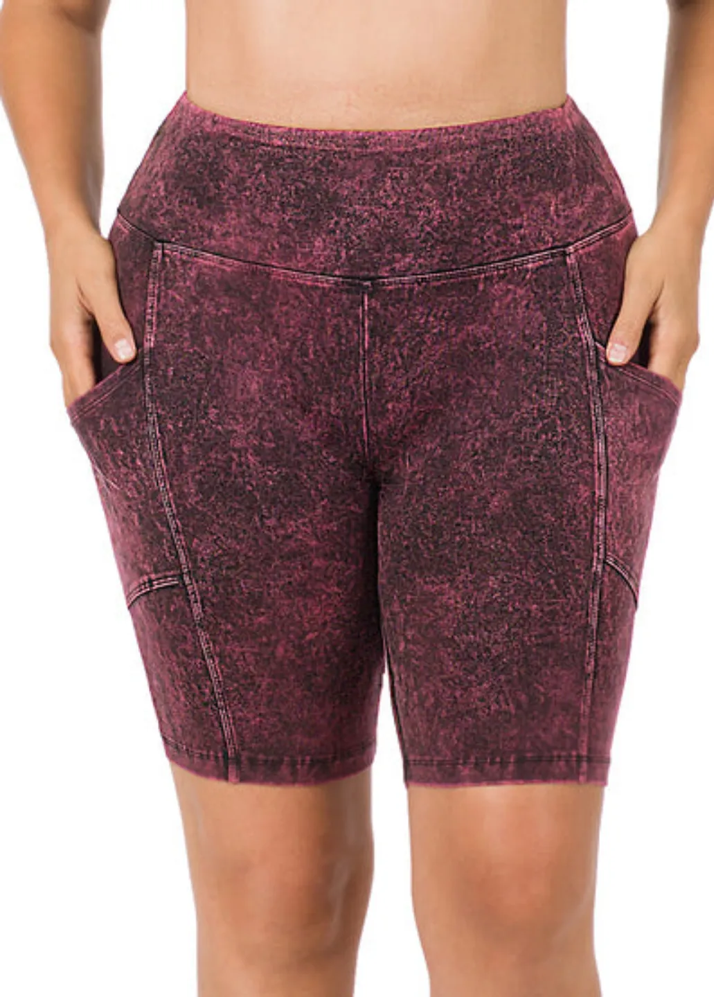 Mineral Wash Shorts with Pockets