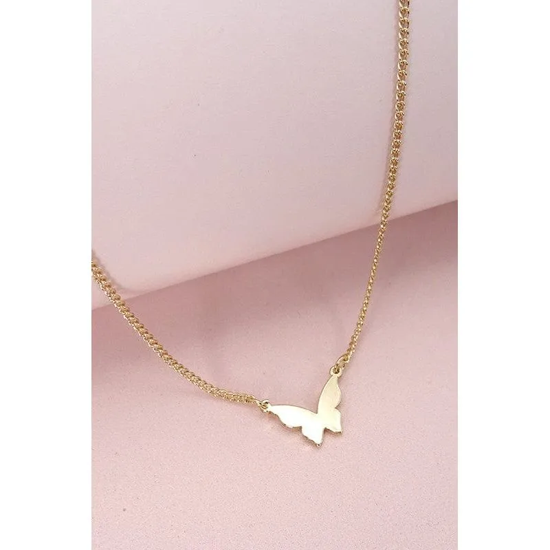 Mini Butterfly Pendant Necklace
