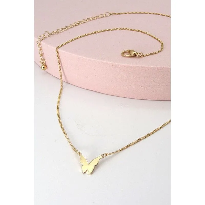 Mini Butterfly Pendant Necklace