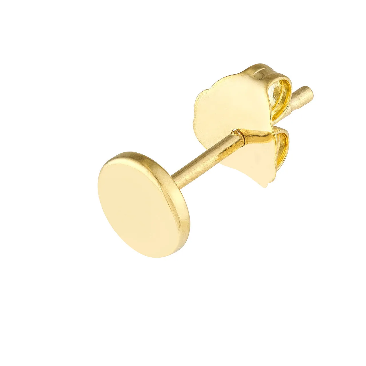 Mini Disc Stud Earrings on Post Back