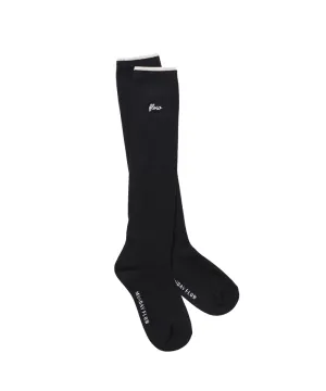 Monday Flow Women's Line Color Scheme Knee Socks - Black