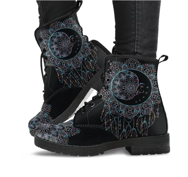 Moon Dream Catcher Women's Leather Boots