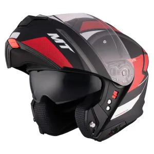 MT Genesis SV Helmet Cave A5 Matt Black / Red