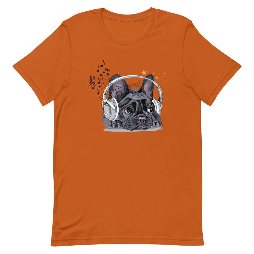 Music Frenchie  Short-Sleeve Unisex T-Shirt