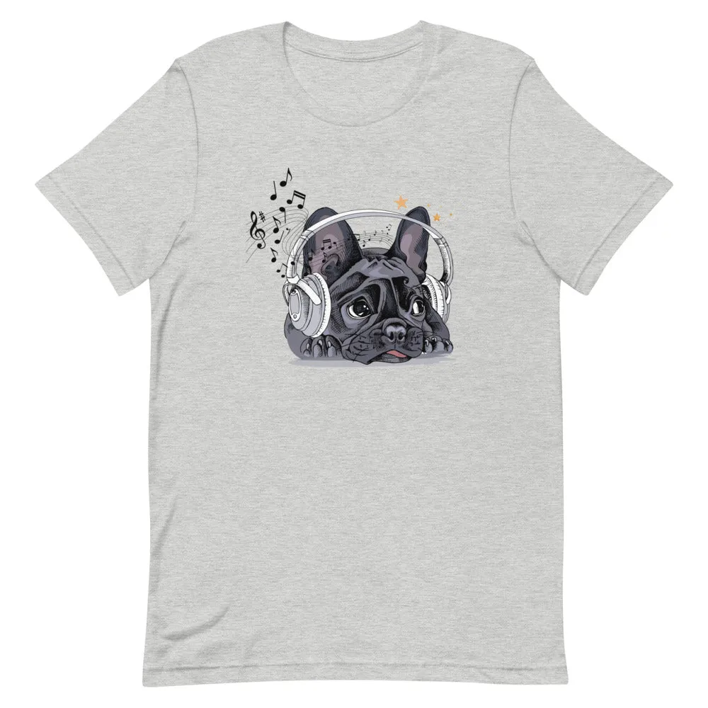 Music Frenchie  Short-Sleeve Unisex T-Shirt