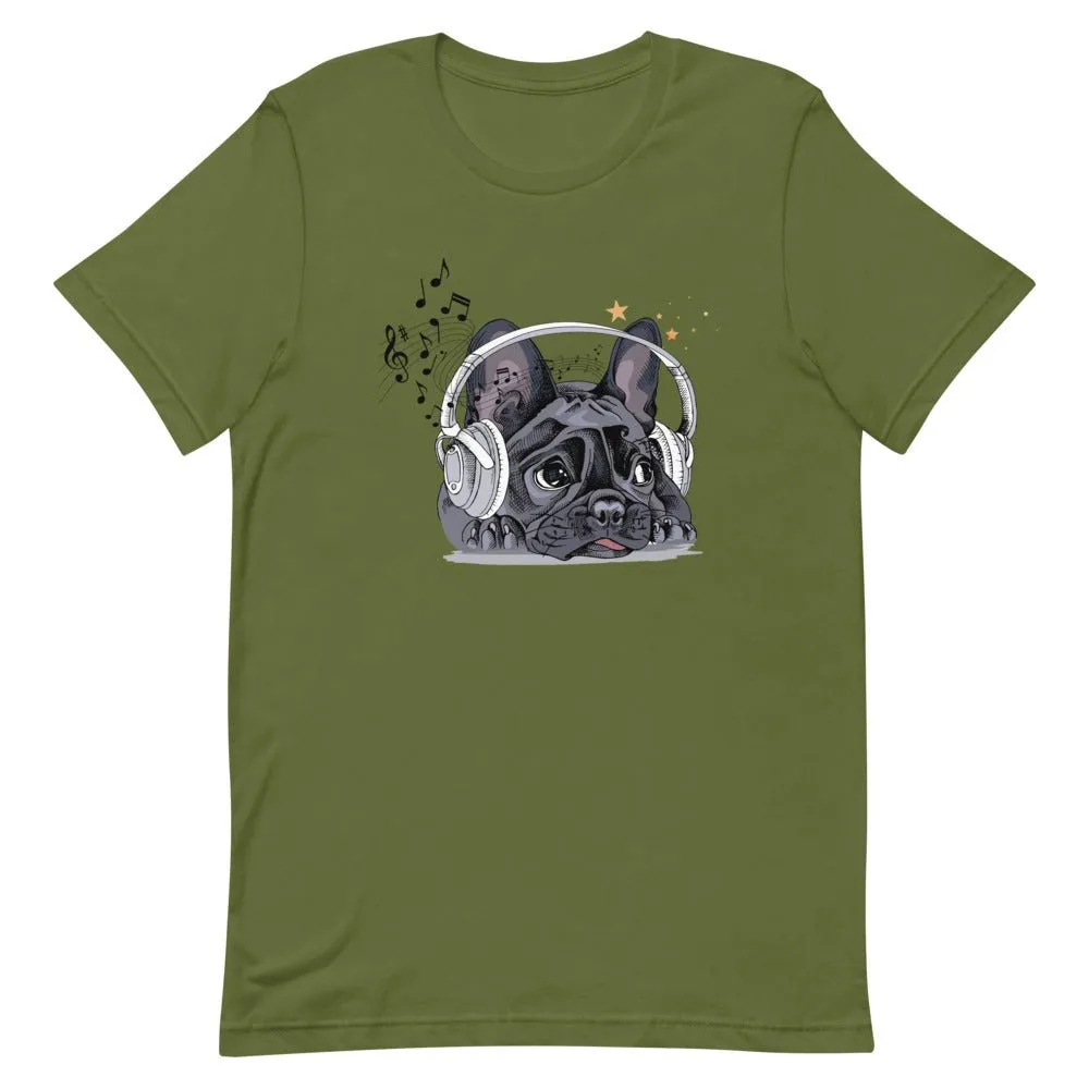 Music Frenchie  Short-Sleeve Unisex T-Shirt