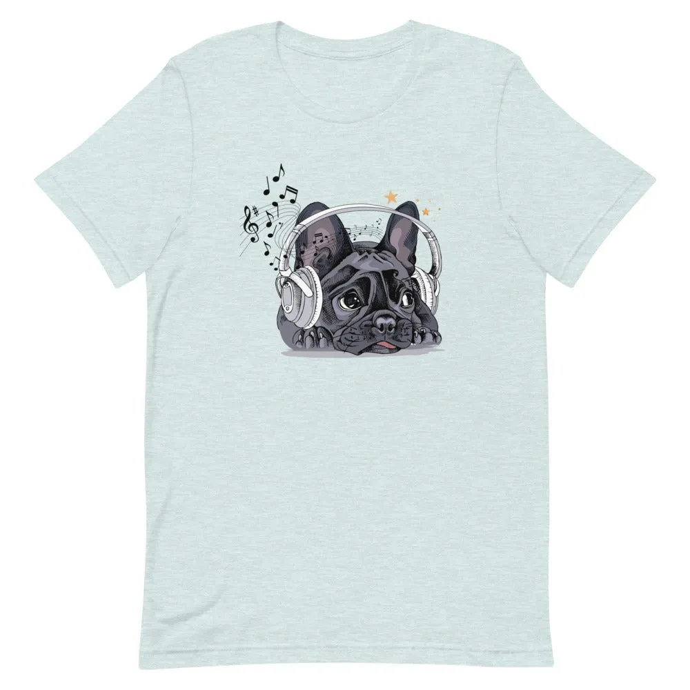 Music Frenchie  Short-Sleeve Unisex T-Shirt