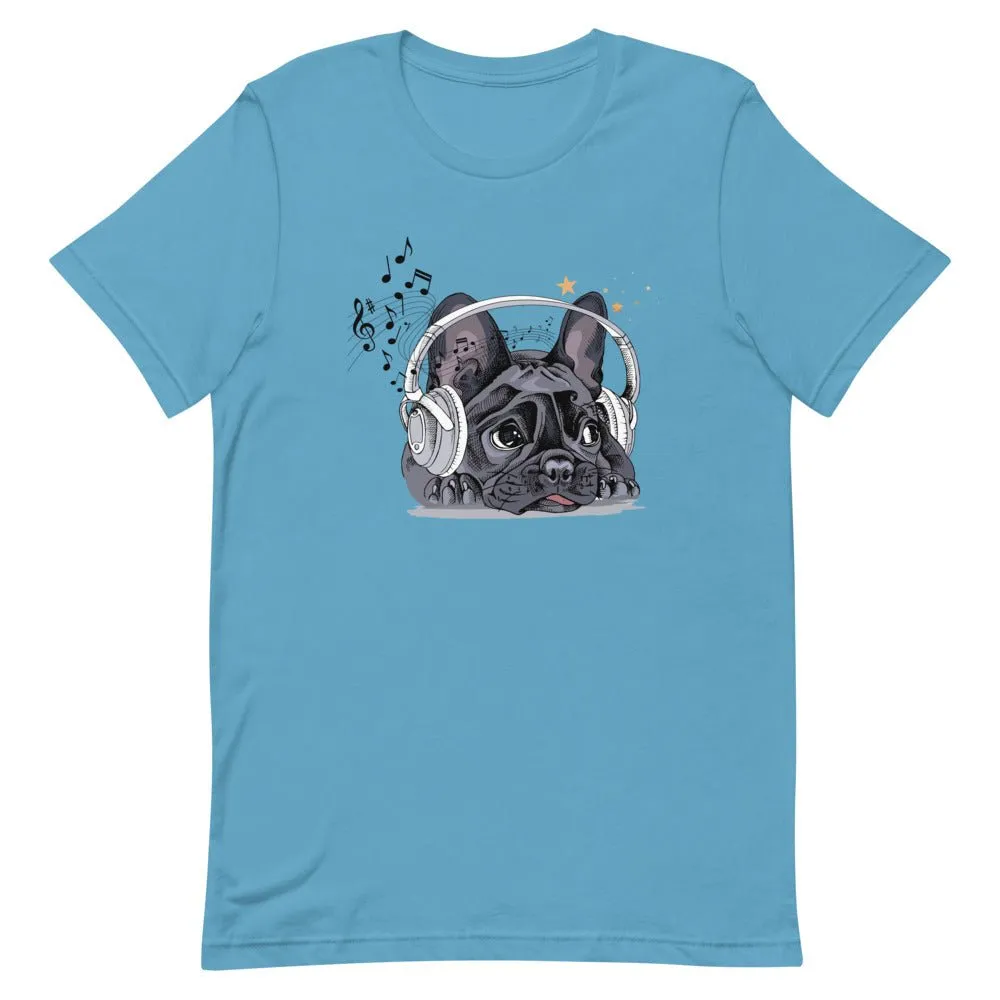 Music Frenchie  Short-Sleeve Unisex T-Shirt