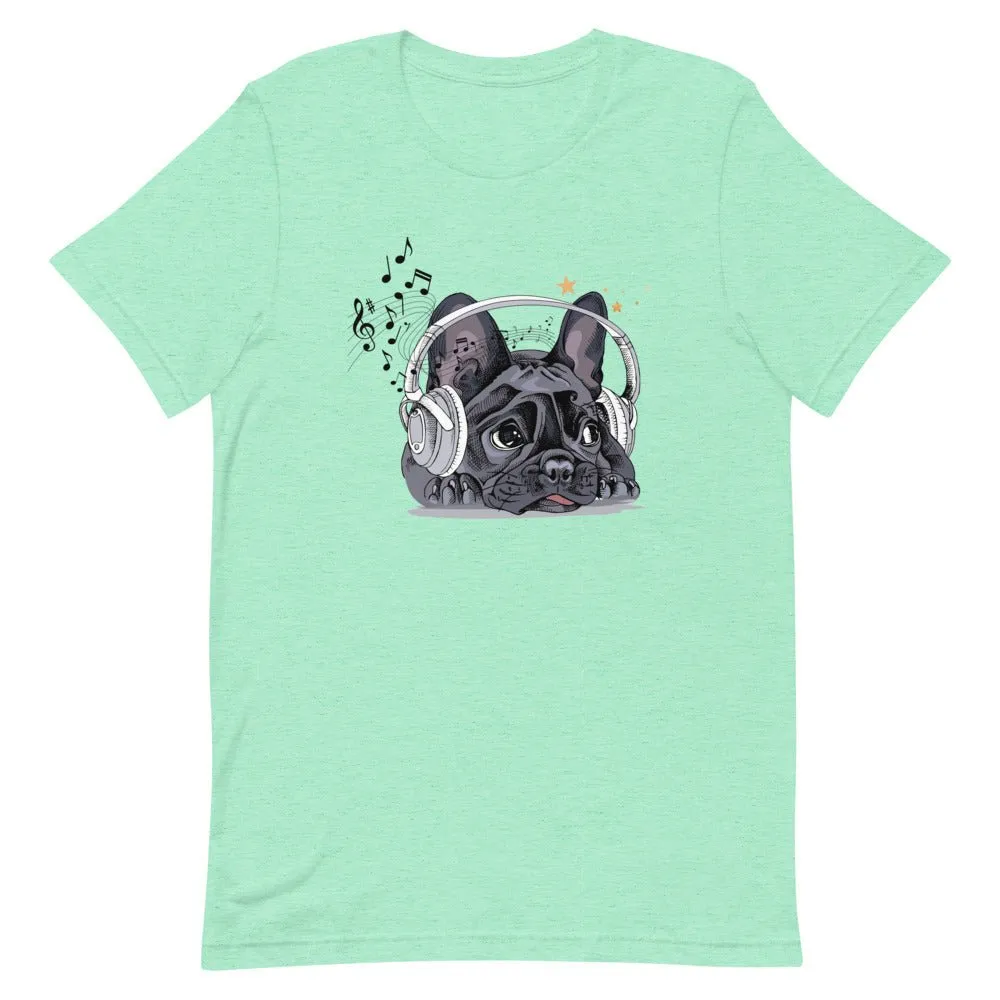 Music Frenchie  Short-Sleeve Unisex T-Shirt