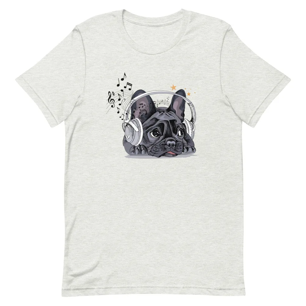 Music Frenchie  Short-Sleeve Unisex T-Shirt