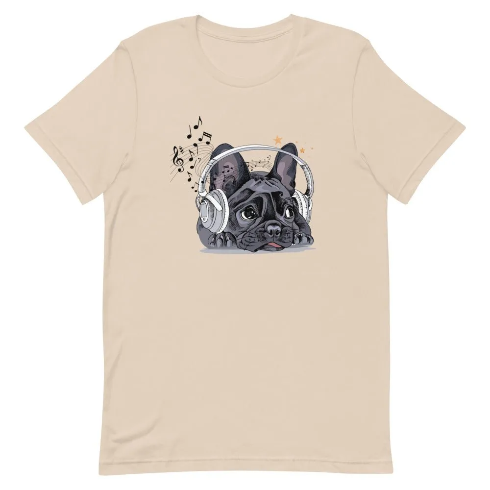 Music Frenchie  Short-Sleeve Unisex T-Shirt