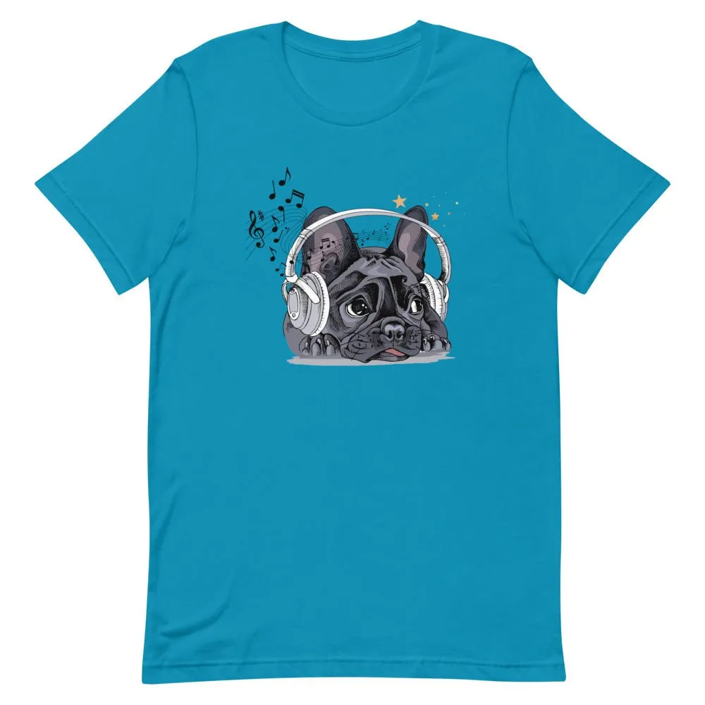 Music Frenchie  Short-Sleeve Unisex T-Shirt