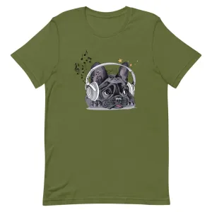 Music Frenchie  Short-Sleeve Unisex T-Shirt