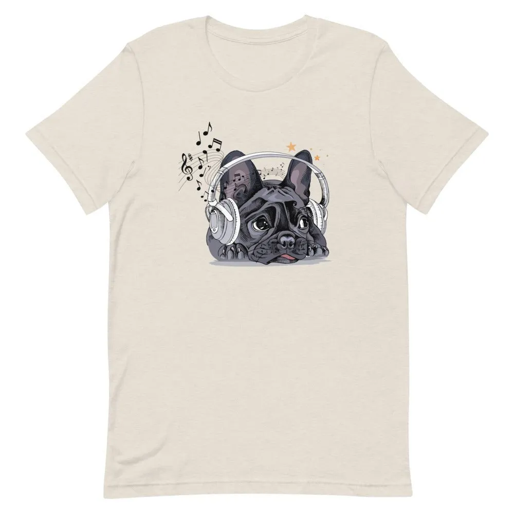 Music Frenchie  Short-Sleeve Unisex T-Shirt