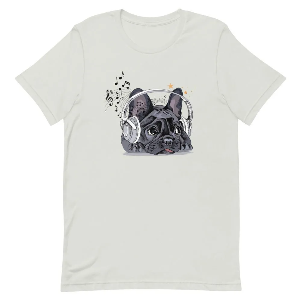 Music Frenchie  Short-Sleeve Unisex T-Shirt