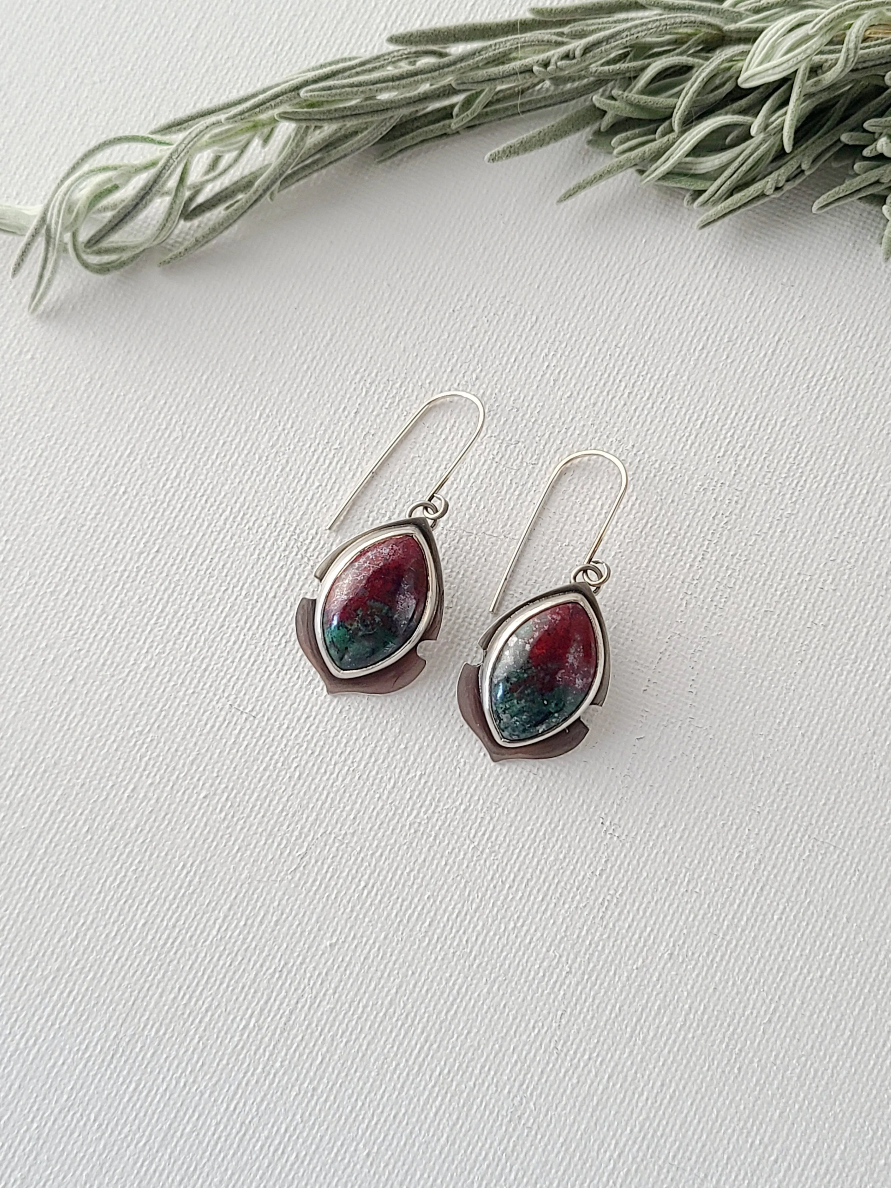 Navette Earrings-Sonoran Sunrise