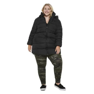 New George Plus Women's Wide Panel Puffer Winter Jacket in Black, Sz 2X!