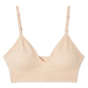 New George Women's Seamless Bralette in Nude, Sz M! Comfortable fabric for all day comfort!