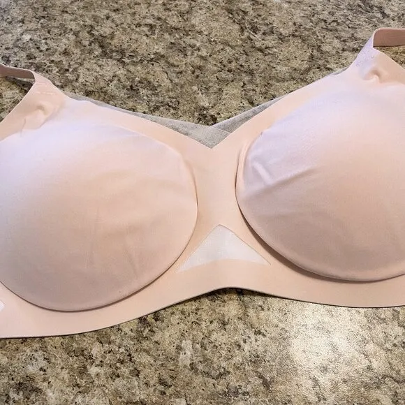 New HONEYLOVE Pink Wireless Crossover Bra: XL 38D/DDE. This cross over is BNWOT!