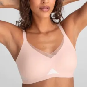 New HONEYLOVE Pink Wireless Crossover Bra: XL 38D/DDE. This cross over is BNWOT!