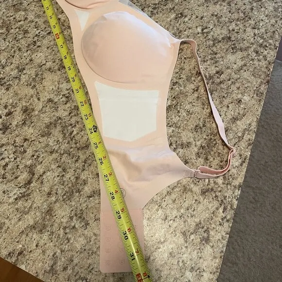 New HONEYLOVE Pink Wireless Crossover Bra: XL 38D/DDE. This cross over is BNWOT!