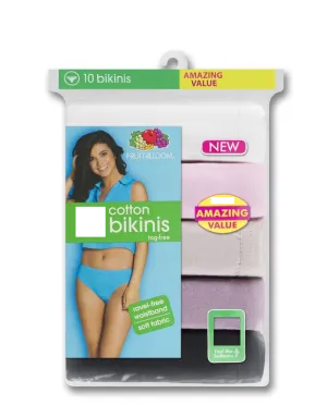 New in package! Women's Body Tone Cotton Bikini Panty, 8 Pack, Sz L!
