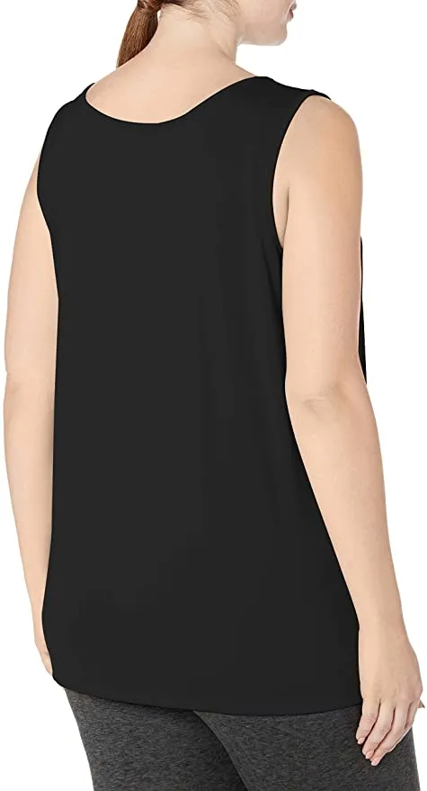 New Just My Size Women's Plus-Size Cooldri Tank, Black, Sz 2X!