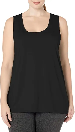 New Just My Size Women's Plus-Size Cooldri Tank, Black, Sz 2X!