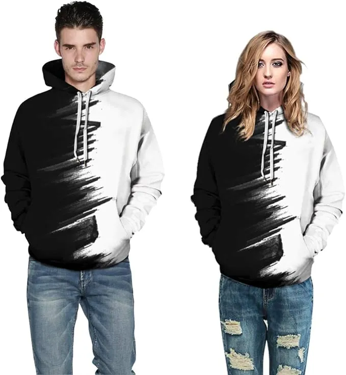 New Unisex Men Women's 3d Print Long Sleeve Rave Sweatshirt Novelty Hip Hop Pullover Hoodie Tag says XXXL, fits like 1x-2x