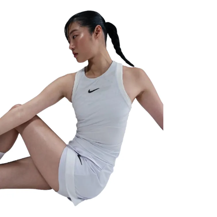 Nike Court Dri-Fit Grey & White Ash Women's Slam Tank Top