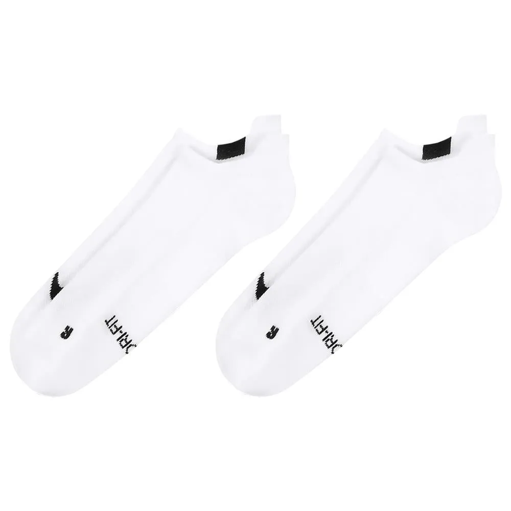 Nike Multiplier No-Show 2 Pack Socks - White/Black
