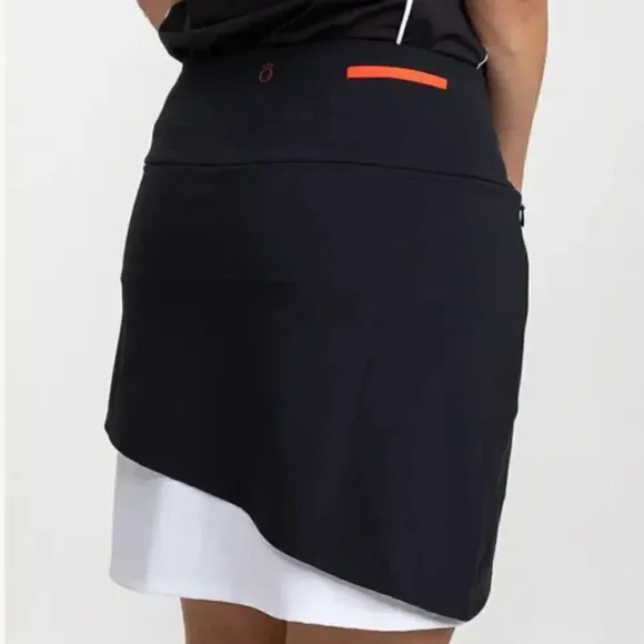 NWOT Kinona Wrap It Up Black and White Golf Skort, Size XS (Stretch)