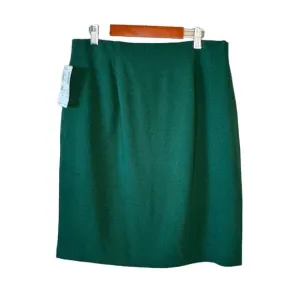 NWT Classiques Entier Women's 100% Wool Pencil Skirt Size: 14 Kelly Green