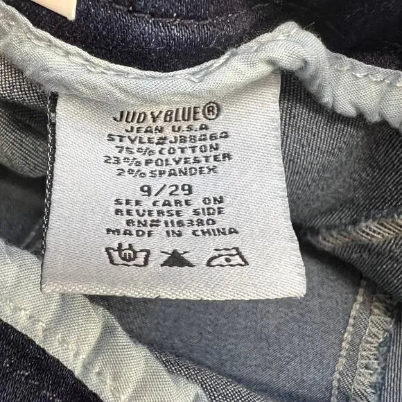 NWT Judy Blue Women's Super Flare Jeans Size 9/29 High Low Flare Side Zippers