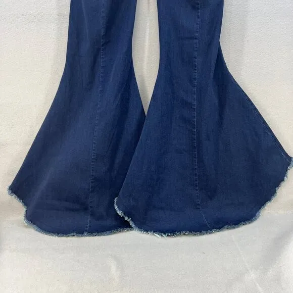 NWT Judy Blue Women's Super Flare Jeans Size 9/29 High Low Flare Side Zippers