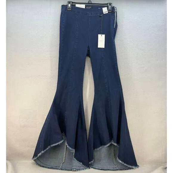 NWT Judy Blue Women's Super Flare Jeans Size 9/29 High Low Flare Side Zippers
