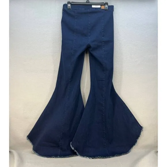NWT Judy Blue Women's Super Flare Jeans Size 9/29 High Low Flare Side Zippers