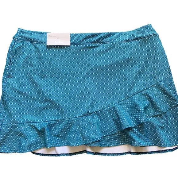 NWT Lady Hagen Women's Overlap Ruffle Golf Skort