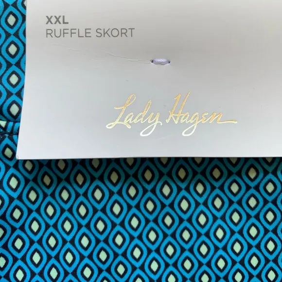 NWT Lady Hagen Women's Overlap Ruffle Golf Skort