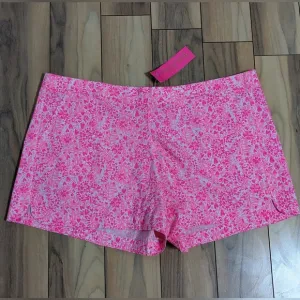 NWT! Lilly Pulitzer Ocean View Shorts Pink Shady Invest A Gator Size XL