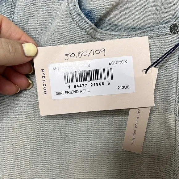 NWT NYDJ Girlfriend Rolled Cuff Equinox Wash Jeans Women Size 6