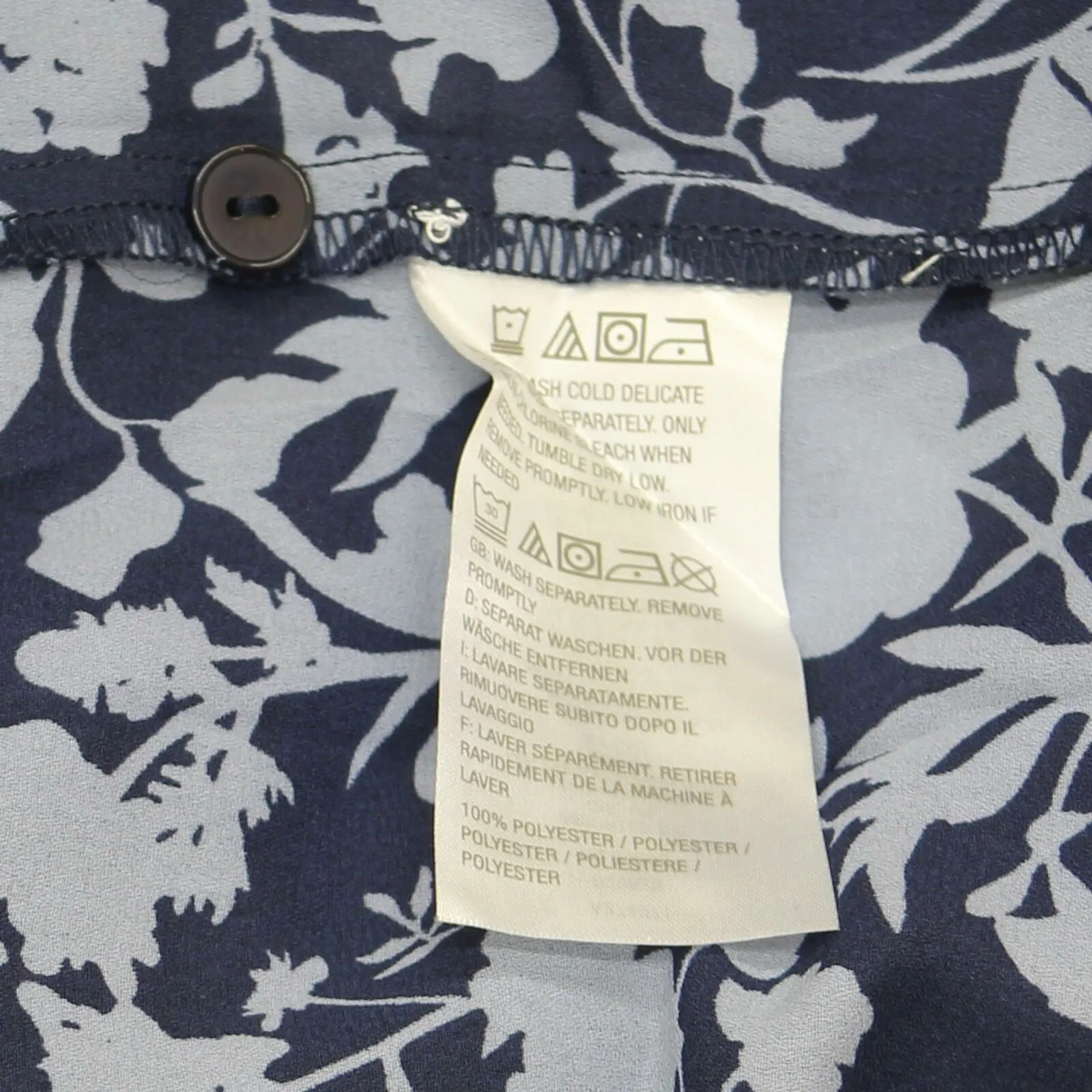NWT Susan Graver Women's Printed Woven Long-Sleeve Pullover Top Small