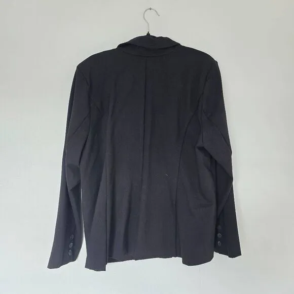 NWT Torrid Blazer Coat Women's Size 3X Black Long Sleeve Button Pockets