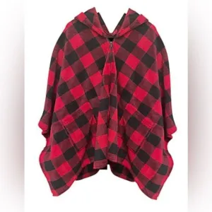 NYC Underground Hooded Zippered Ruana. Women's Plush Super warm &amp; cute 4 fall