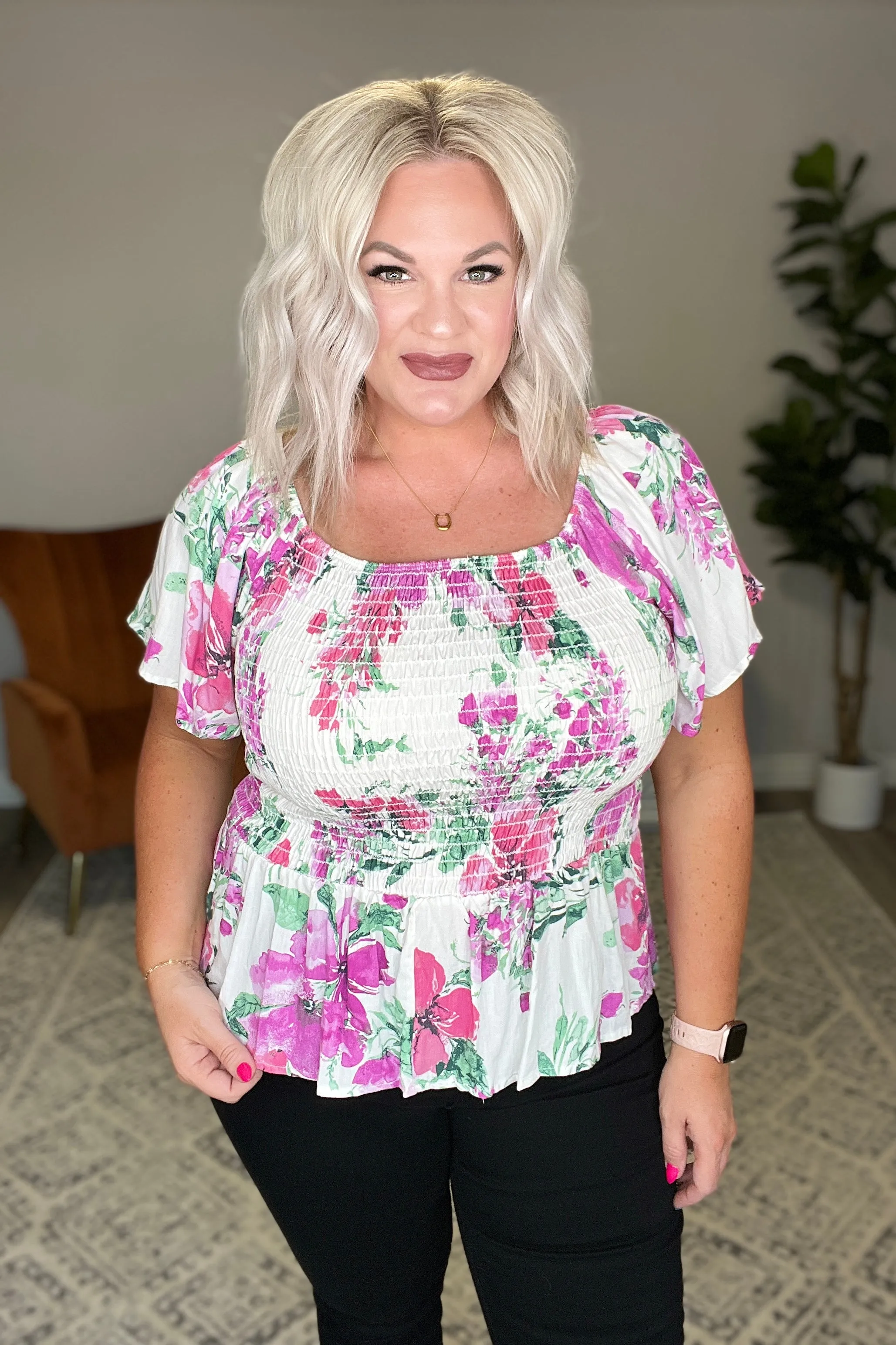Oh So Simple Floral Top