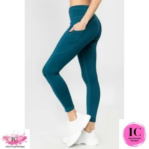 On The Run Teal Leggings