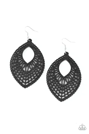 One Beach At A Time - Black Earrings - Paparazzi